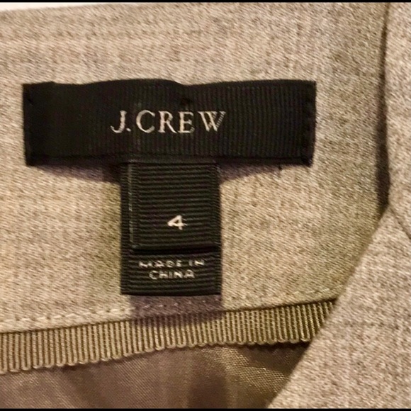 J.CREW A-Line Wool Polyester Spandex Dress 4 Gray - Picture 3 of 4